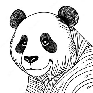 Panda Face Coloring Page 73655-60787