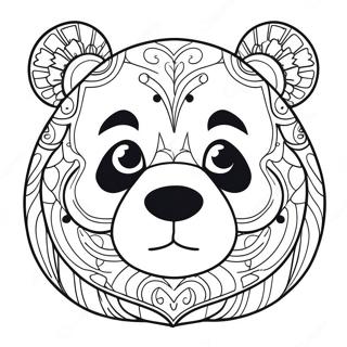 Panda Face Coloring Page 73655-60788