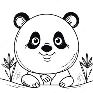 Cute Panda Face Coloring Page 73656-60797