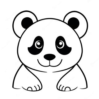 Cute Panda Face Coloring Page 73656-60798