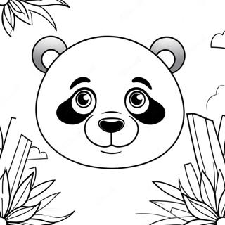 Cute Panda Face Coloring Page 73656-60800