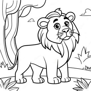 Leo The Lion In Adventure Coloring Page 7365-5990