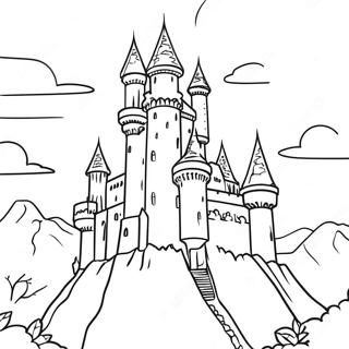 Majestic Castle Tower Coloring Page 73696-60821