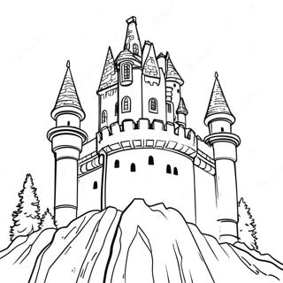 Majestic Castle Tower Coloring Page 73696-60823