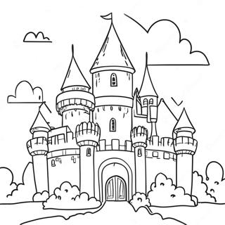 Majestic Castle Tower Coloring Page 73696-60824