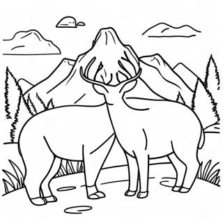 Mountain Animals Coloring Page 73705-60826