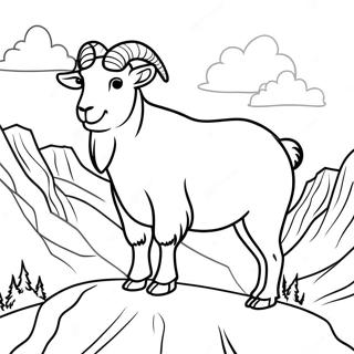 Majestic Mountain Goat Coloring Page 73706-60831