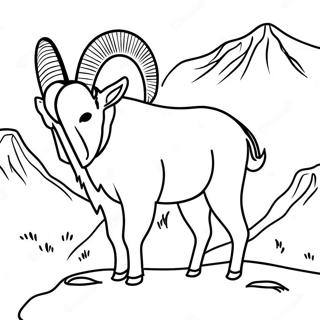 Majestic Mountain Goat Coloring Page 73706-60832