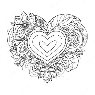 Shiny Ruby Heart Coloring Page 73756-60864