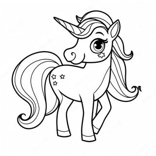 Sparkle Unicorn Coloring Page 73765-60875