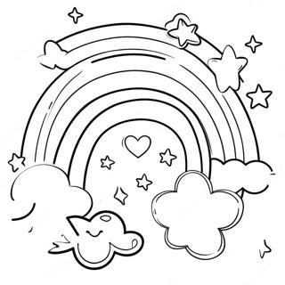 Sparkle Rainbow Coloring Page 73766-60878