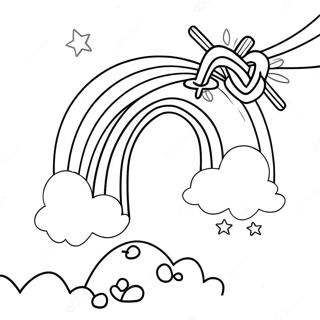 Sparkle Rainbow Coloring Page 73766-60879