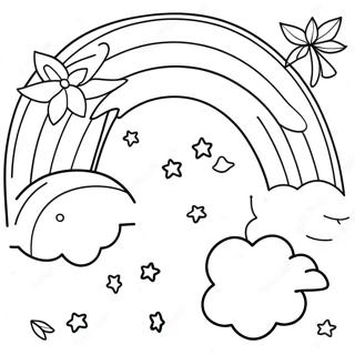 Sparkle Rainbow Coloring Page 73766-60880