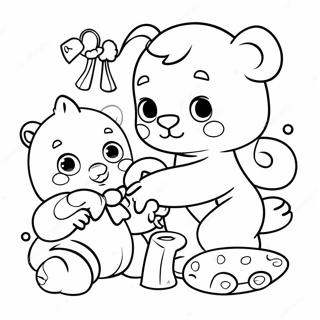 Babies Playing With Toys Coloring Page 73775-60892