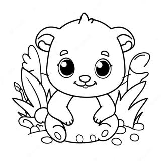 Cute Baby Animals Coloring Page 73776-60882