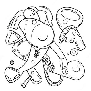 Toodles With Colorful Tools Coloring Page 73786-60893