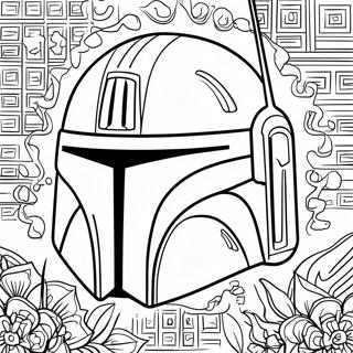 Mandalorian Helmet Coloring Page 73795-60899