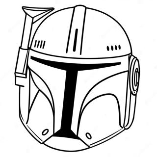 Vintage Mandalorian Helmet Coloring Page 73796-60901