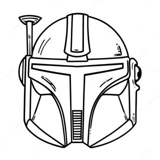 Vintage Mandalorian Helmet Coloring Page 73796-60903