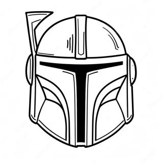 Vintage Mandalorian Helmet Coloring Page 73796-60904