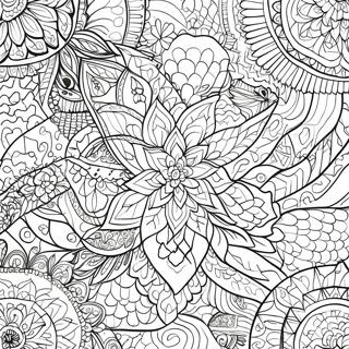 Intricate Tessellation Design Coloring Page 73816-60917