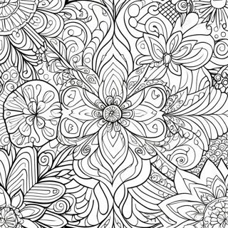 Intricate Tessellation Design Coloring Page 73816-60919