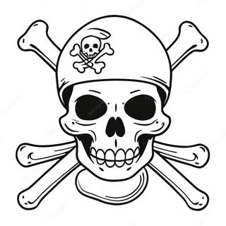 Skull And Crossbones Pirate Flag Coloring Page 73825-60922