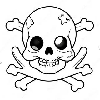 Cute Cartoon Skull And Crossbones Coloring Page 73826-60927