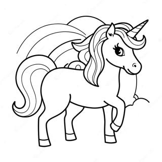 Unicorn Rainbow Coloring Page 73835-60930