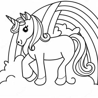 Unicorn Rainbow Coloring Page 73835-60931