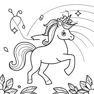 Unicorn Rainbow Coloring Page 73835-60932