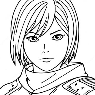 Mikasa Coloring Page 73845-60935