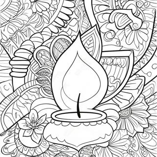 Colorful Diya Designs Coloring Page 73856-60956