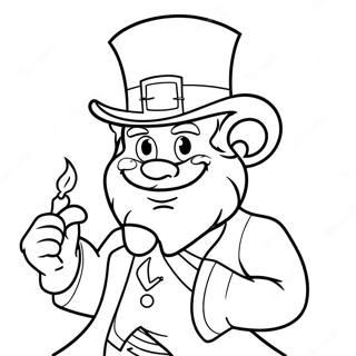 Mischievous Leprechaun With Gold Coloring Page 73876-60966