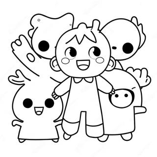 Hanako Kun With Ghost Friends Coloring Page 73886-60974