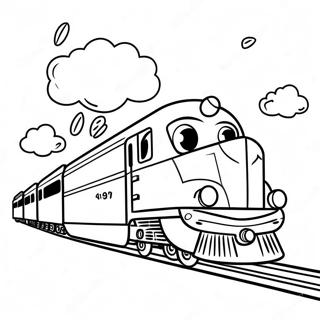 Colorful Train Eater Adventure Coloring Page 73946-61021