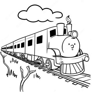 Colorful Train Eater Adventure Coloring Page 73946-61022