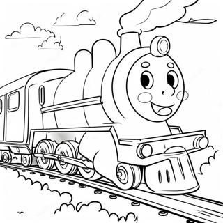 Colorful Train Eater Adventure Coloring Page 73946-61023