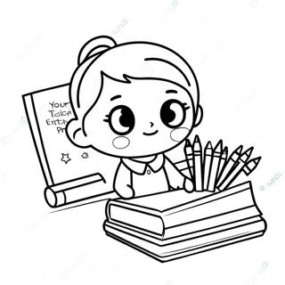 Cute Teacher Appreciation Coloring Page 73985-61051