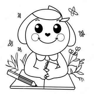 Cute Teacher Appreciation Coloring Page 73985-61052