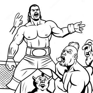 Wwe Superstars In Action Coloring Page 74026-61081