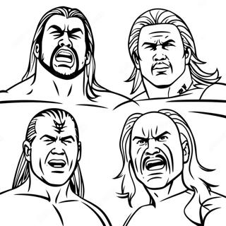 Wwe Superstars In Action Coloring Page 74026-61082