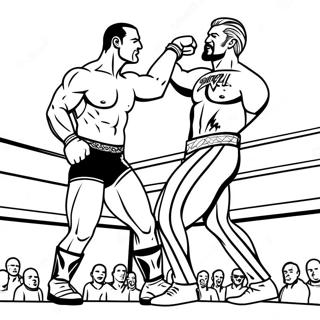 Wwe Superstars In Action Coloring Page 74026-61084