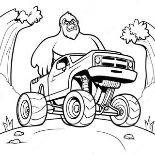 Bigfoot Monster Truck Coloring Page 74035-61094