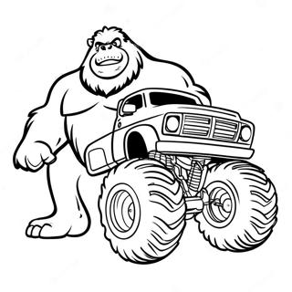 Bigfoot Monster Truck Coloring Page 74035-61096