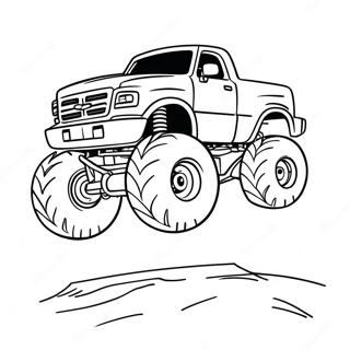 Epic Bigfoot Monster Truck Jump Coloring Page 74036-61086