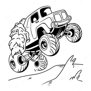 Epic Bigfoot Monster Truck Jump Coloring Page 74036-61087