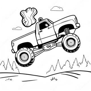 Epic Bigfoot Monster Truck Jump Coloring Page 74036-61088