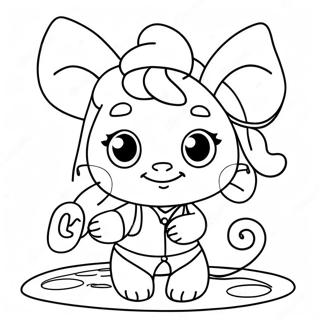 Cute Qiqi With Magical Powers Coloring Page 74046-61121