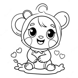 Cute Qiqi With Magical Powers Coloring Page 74046-61123